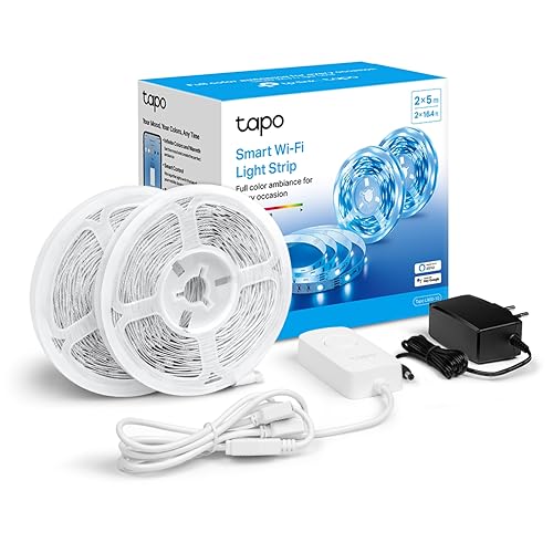 Tapo L900-10 Smart LED Light Strip, two lights included (5 meters each), Wi-Fi App Control RGB Multicolour LED Strip, Works with Alexa &Google Home,Suitable for TV Kitchen DIY Decoration - Image 2