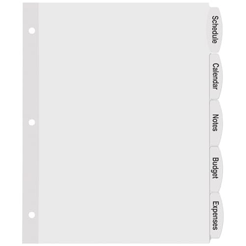 Avery Big Tab Printable White Label Dividers, 5-Tab with Easy Peel Labels, Dividers for 3 Ring Binders, 20 Sets (14434) - Image 3