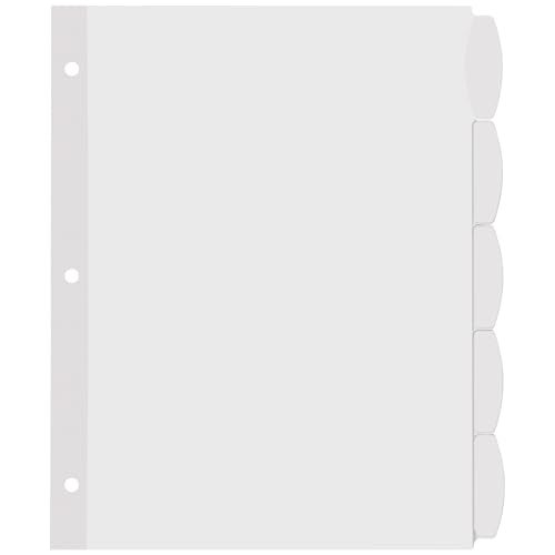 Avery Big Tab Printable White Label Dividers, 5-Tab with Easy Peel Labels, Dividers for 3 Ring Binders, 20 Sets (14434) - Image 2