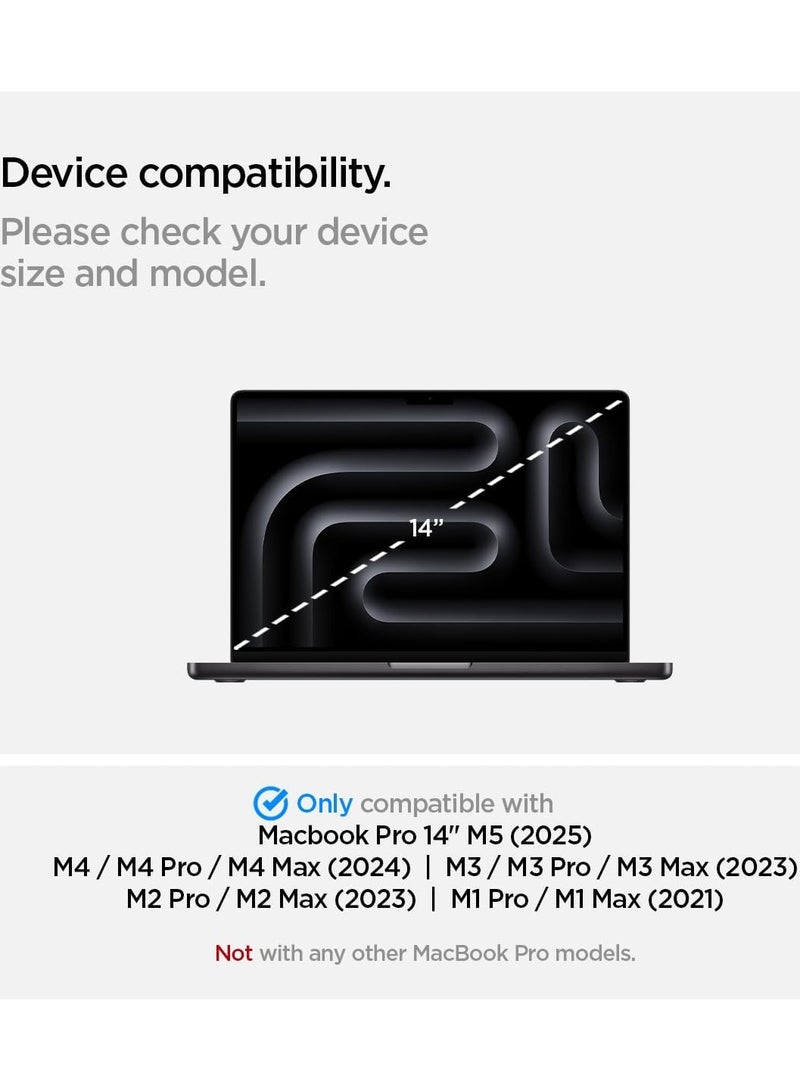 Spigen حافظة Macboox Pro مقاس 14 بوصة رفيعة متوافقة مع M3 / M3 Pro / M3 Max (2023) وM2 Pro / M2 Max A2779 (2023) / M1 Pro / M1 Max A2442 (2021) غطاء حماية شفاف واقٍ صلب - شفاف - Image 2