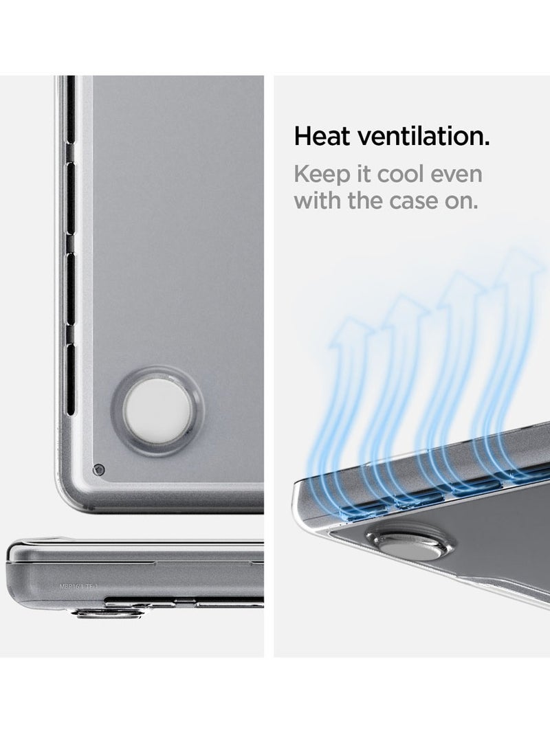 Spigen Thin Fit Macboox Pro 14 inch Case compatible with  M3 / M3 Pro / M3 Max (2023) and M2 Pro / M2 Max A2779 (2023) / M1 Pro / M1 Max A2442 (2021) Transparent Protective Hard Shell Cover - Crystal Clear  - Image 5