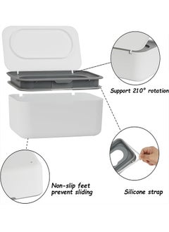 Beauenty Seposeve Wipes Dispenser  Wipe Holder for Baby & Adult  Refillable Wipe Container  Keeps Wipes Fresh  One-Handed Operation. Non-Slip  Easy Open/Close Wipes Pouch Case  (Grey)  - Image 4