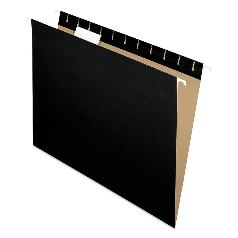 Pendaflex Recycled Hanging Folders, Letter Size, Black, 1/5 Cut, 25/BX (81605) - Image 3