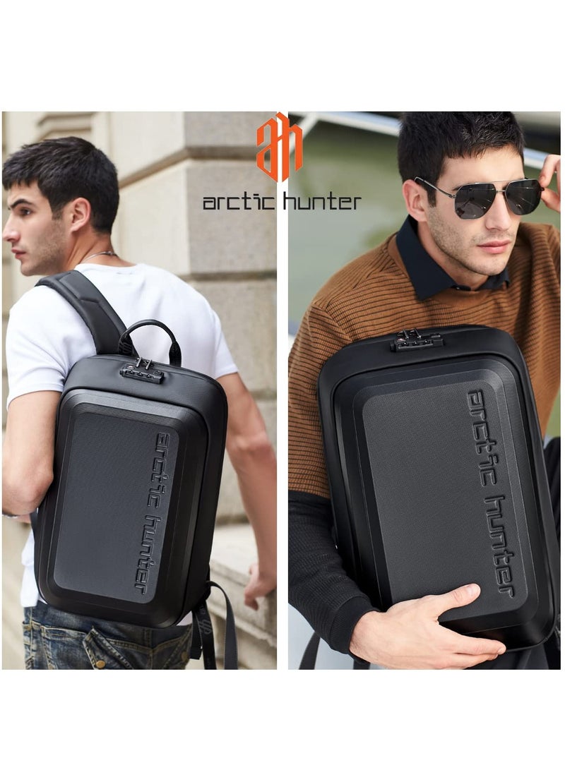 ARCTIC HUNTER Anti Theft Business Travel Laptop Backpack Waterproof School Bag with TSA Locker B00451 Black - Image 2