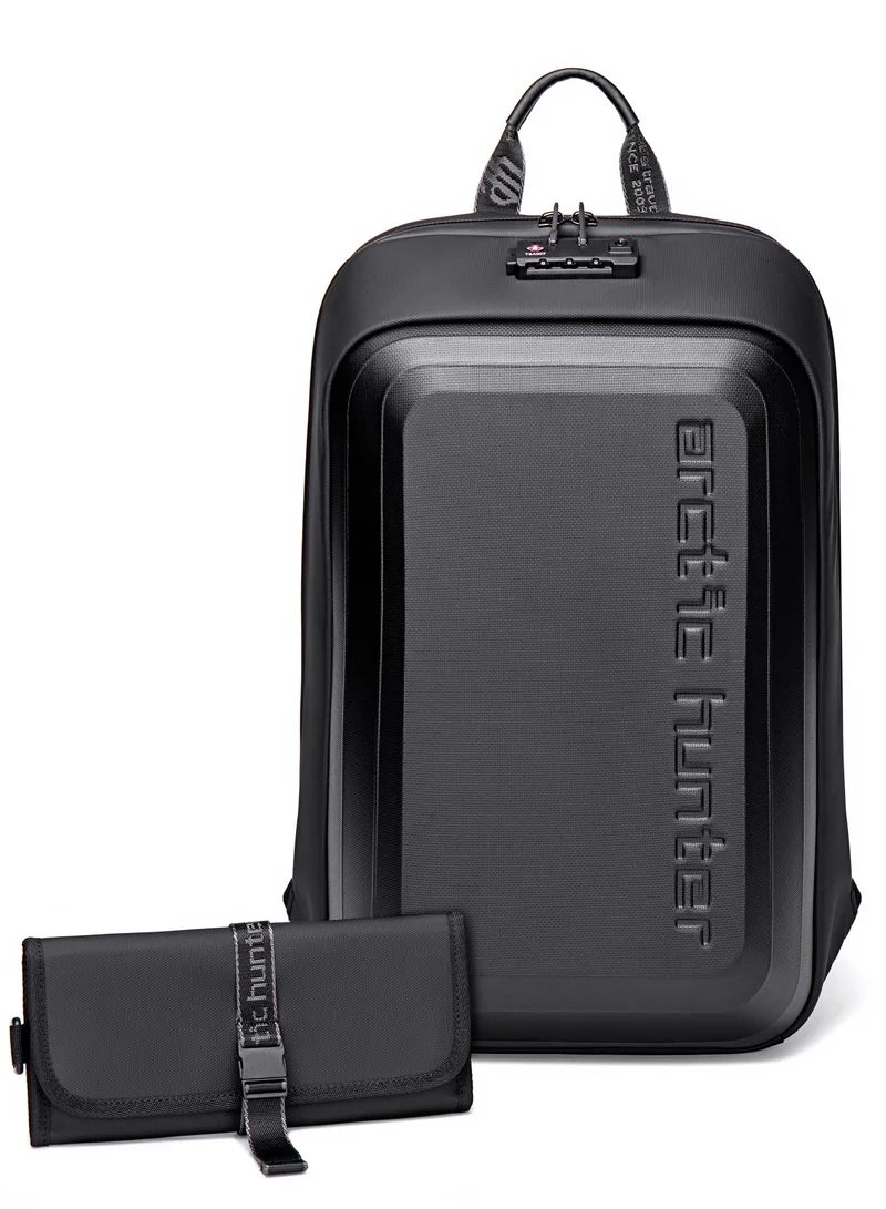 ARCTIC HUNTER Anti Theft Business Travel Laptop Backpack Waterproof School Bag with TSA Locker B00451 Black