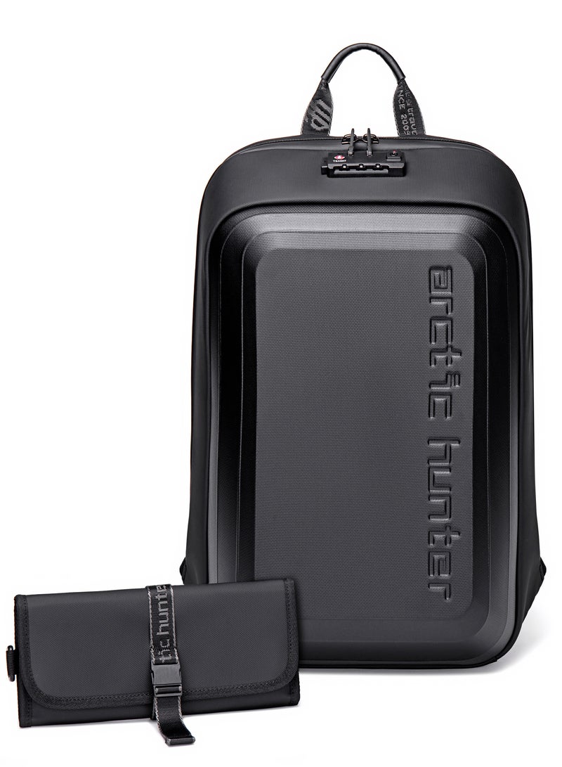 ARCTIC HUNTER Anti Theft Business Travel Laptop Backpack Waterproof School Bag with TSA Locker B00451 Black - Image 3