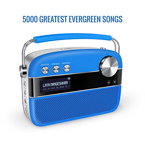 Carvaan Saregama Carvaan Premium Hindi - Portable Music Player with 5000 Preloaded Songs, FM/BT/AUX (Cobalt Blue) - Image 2
