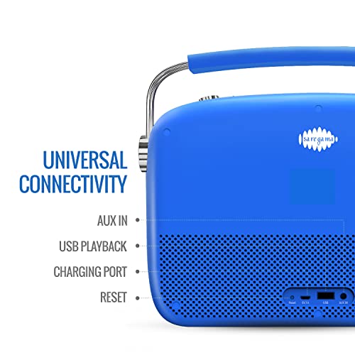 Carvaan Saregama Carvaan Premium Hindi - Portable Music Player with 5000 Preloaded Songs, FM/BT/AUX (Cobalt Blue) - Image 4