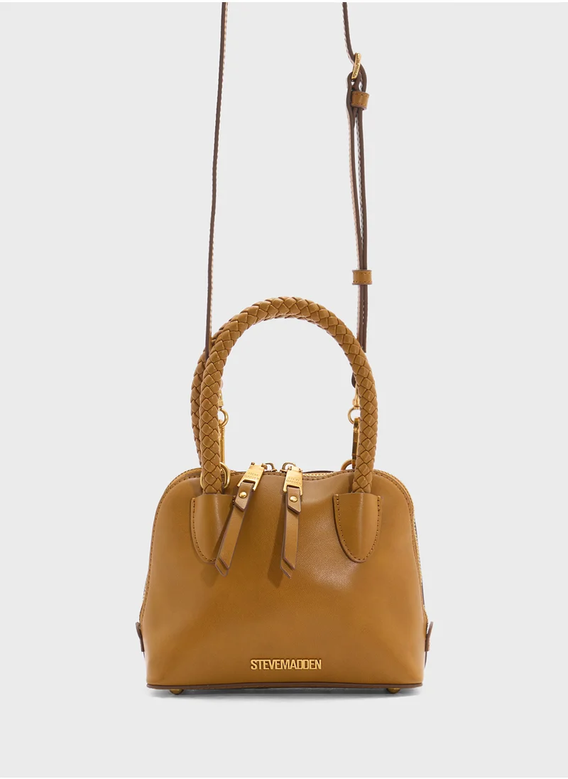 STEVE MADDEN Bropes Logo Top Handle Zip Over Satchel Bag