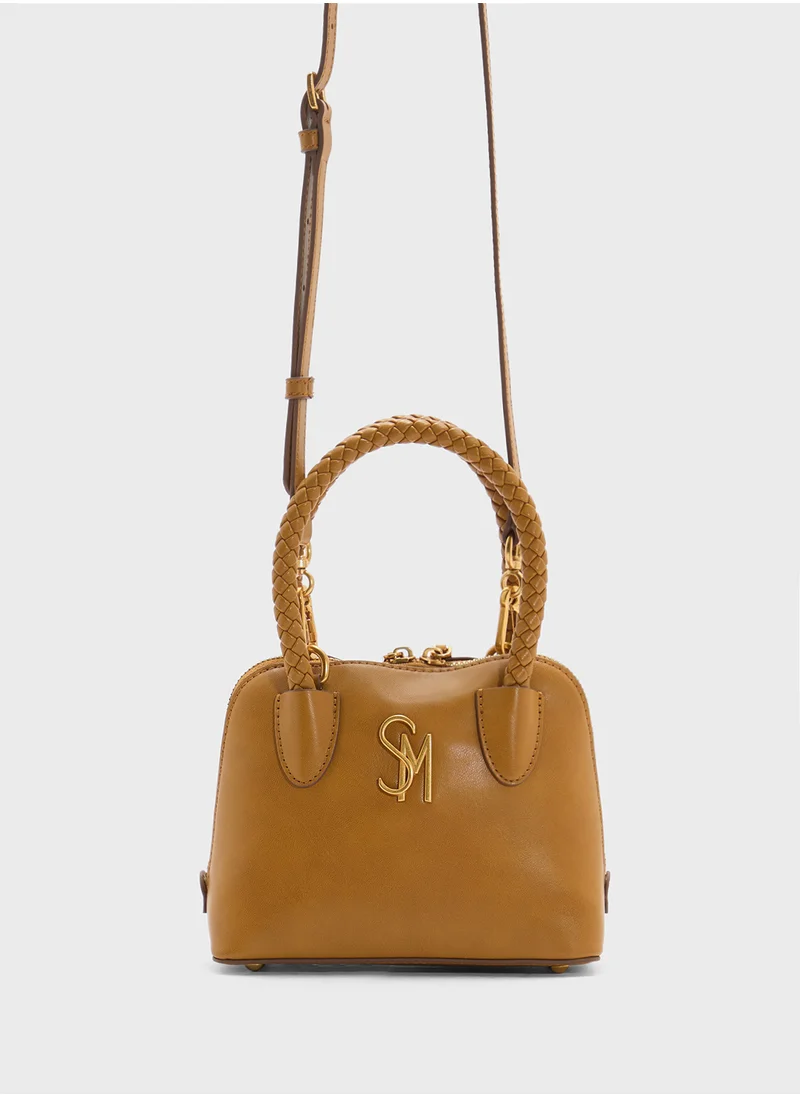STEVE MADDEN Bropes Logo Top Handle Zip Over Satchel Bag