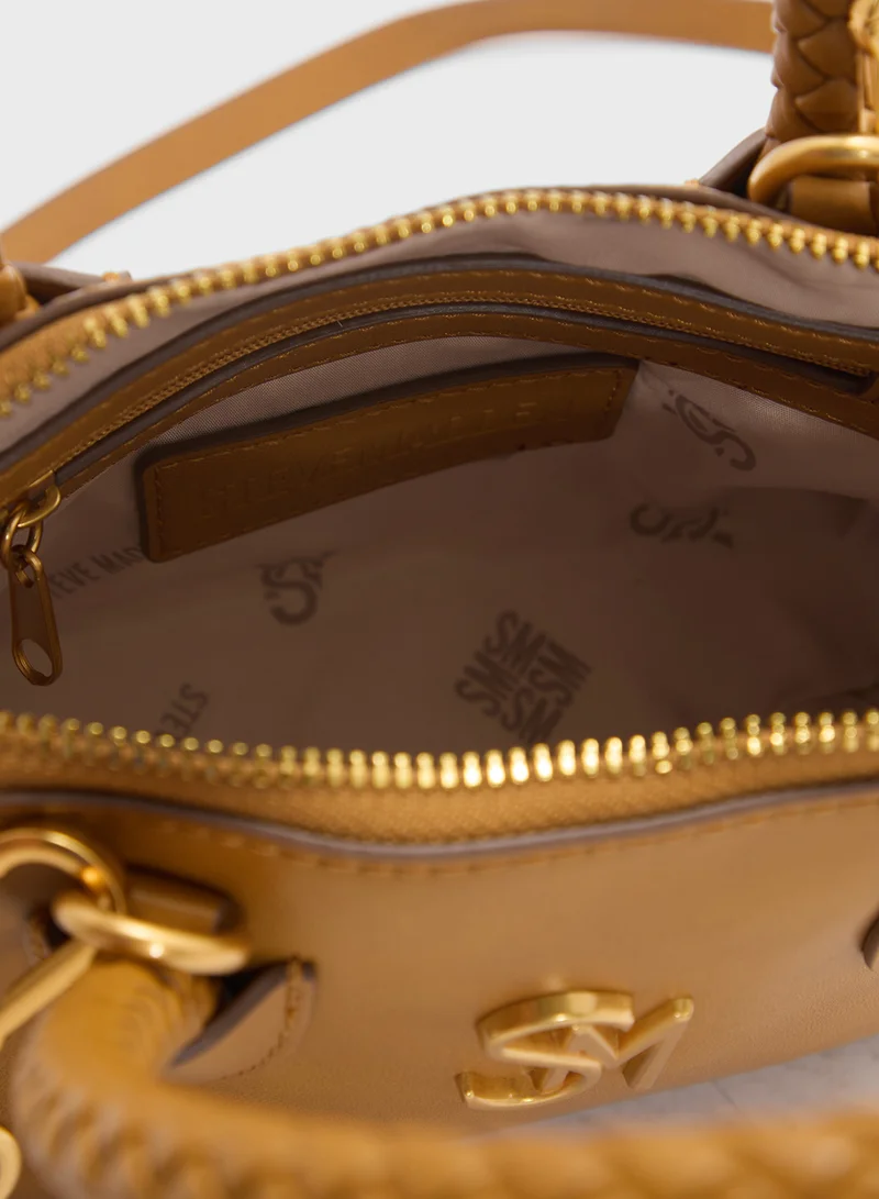 ستيف مادن Bropes Logo Top Handle Zip Over Satchel Bag