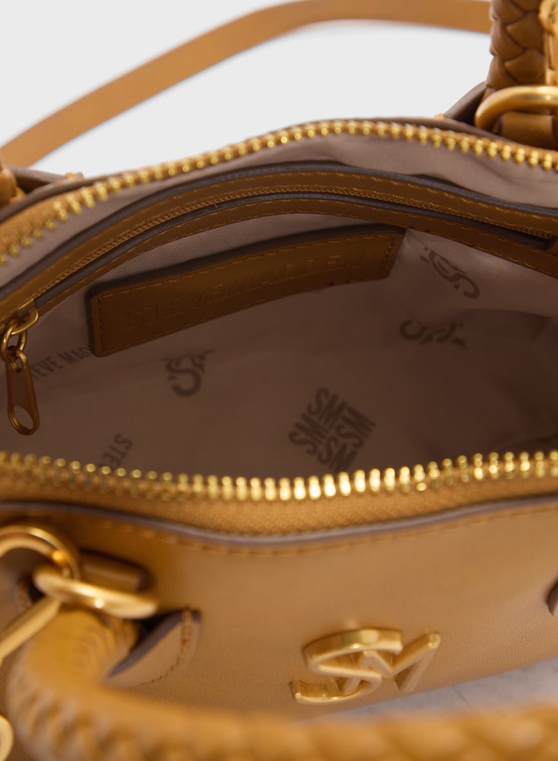 STEVE MADDEN Bropes Logo Top Handle Zip Over Satchel Bag  - Image 5