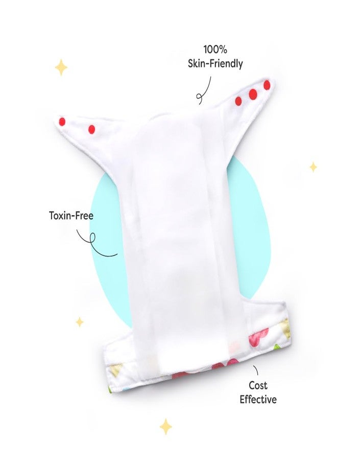 SuperBottoms BASIC Cloth Diaper with Quick Dry UltraThin Pad & 5 Disposable Easy Clean Top Sheets | Reusable & Washable | Adjustable Fit for Babies 3m-3y - Image 5
