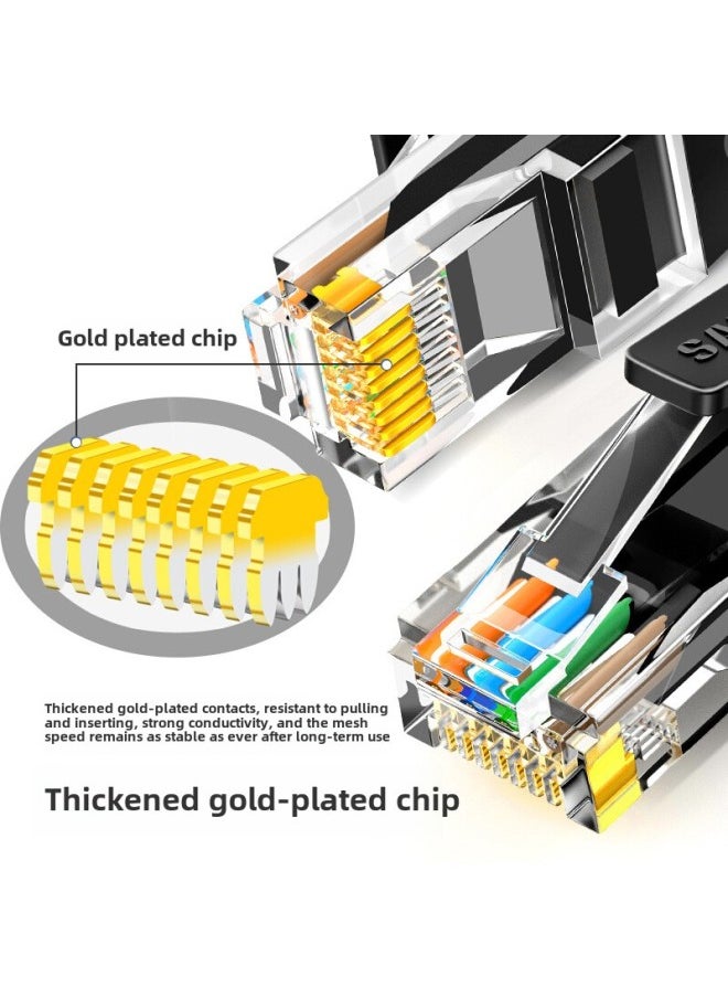 Generic Yamazawa Class 6 Network Wire Class 6 Gigabit 8-Core Twisted Pair Network Jumper Wire WD6010 WD6020 WD6030 6-Color:Six Gigabit [WD Series] Black-Line Length:25 M  - Image 3