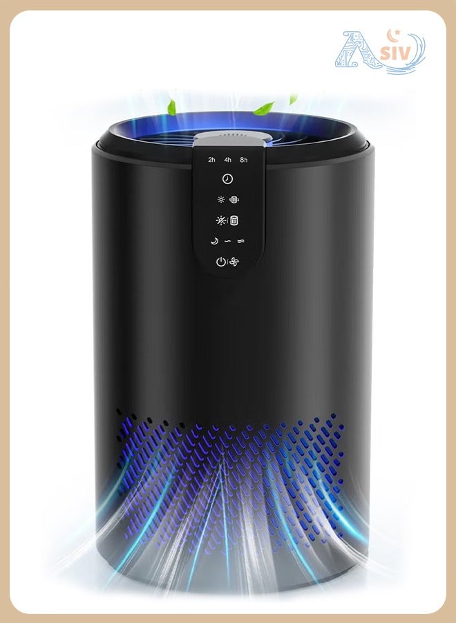 ASIV Air purifier, household air purifier, up to 538 square meters. Feet per hour, air purifier with 3-in-1 filter, removes pet smoke, dander smell, with sleep mode timer smell, suitable for bedrooms, kitchens and offices  - Image 1