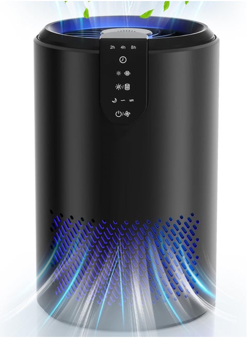 Air purifier, household air purifier, up to 538 square meters. Feet per hour, air purifier with 3-in-1 filter, removes pet smoke, dander smell, with sleep mode timer smell, suitable for bedrooms, kitchens and offices