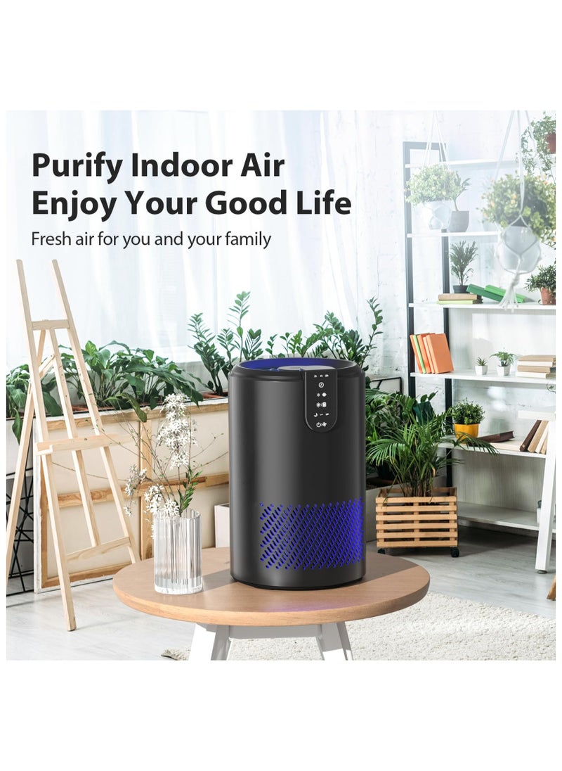 Air purifier, household air purifier, up to 538 square meters. Feet per hour, air purifier with 3-in-1 filter, removes pet smoke, dander smell, with sleep mode timer smell, suitable for bedrooms, kitchens and offices