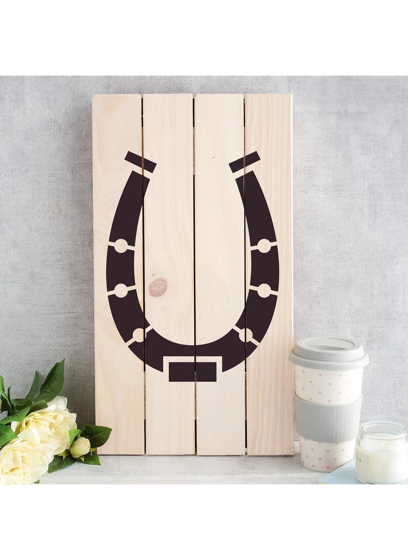 ivana's - Ivana's Horseshoe Stencil - Reusable Stencils for Painting - Create DIY Horseshoe Crafts and Decor Size - (12 x 12 inch) - Image 1