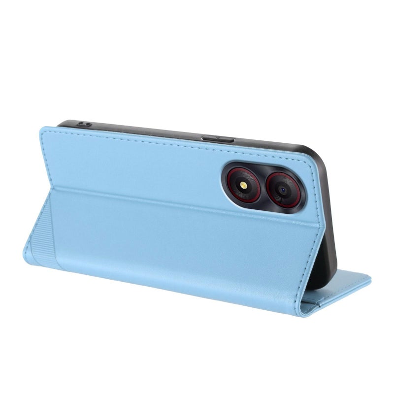 HuHa Case Cover For ZTE Blade A34 4G Embossed Multi-functional Wallet Retro Leather Phone Case(Light Blue) - Image 3