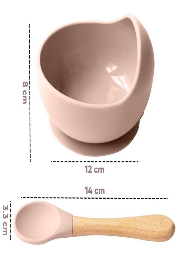 Sugalsu Silicone Baby Bowls with Suction Stay Put Silicone Food Bowl, Baby Feeding Bowl and Spoon Set, Perfect for Self-Feeding, BPA-Free Silicone Bowls Baby(Pink) - Image 2