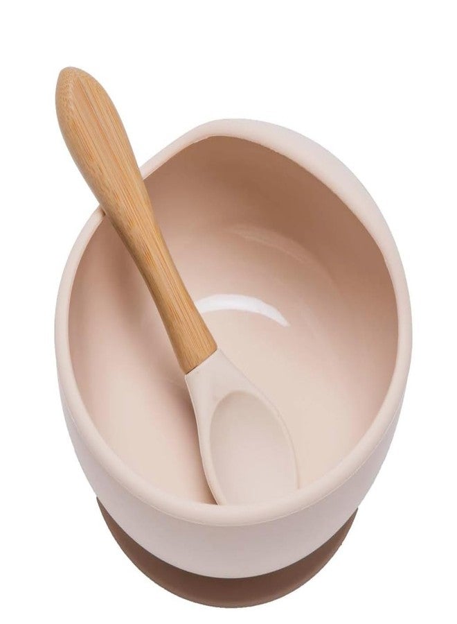 Sugalsu Silicone Baby Bowls with Suction Stay Put Silicone Food Bowl, Baby Feeding Bowl and Spoon Set, Perfect for Self-Feeding, BPA-Free Silicone Bowls Baby(Pink) - Image 1