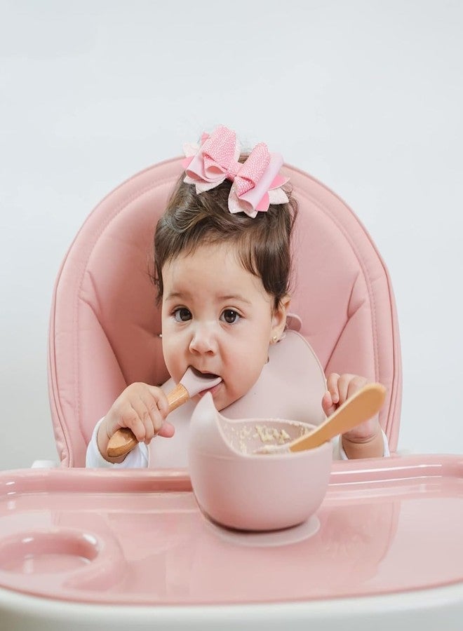 Sugalsu Silicone Baby Bowls with Suction Stay Put Silicone Food Bowl, Baby Feeding Bowl and Spoon Set, Perfect for Self-Feeding, BPA-Free Silicone Bowls Baby(Pink) - Image 5