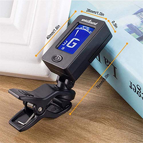 amiciSound Guitar Capo with Clip-on Tuner for Guitar, Bass, Violin, Ukulele, etc.(Tuner-Capo Combo) - Image 2