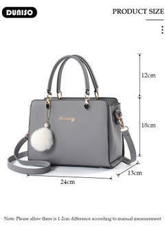 DUNISO Women's Fashion Handbag Faux Leather Crossbody Bag For Women Large Capacity Bow Trim Tote Bags Top Handle Satchel Fashionable Travel Shoulder Bag For Ladies  - Image 4