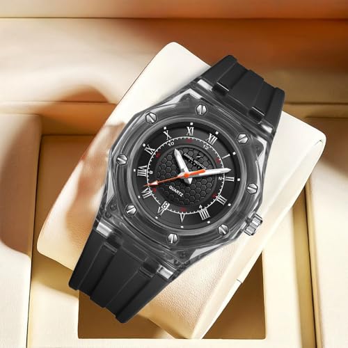 Daniel Hechter Paris Montparnasse Collection Analog Watch for Men with Roman Indices, Octagone Dial and Silicon Strap-DHM1006 - Image 4