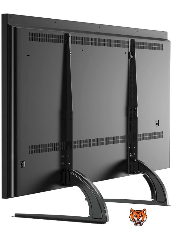 TIGER Universal TV Stand – Table Top Stand for 32-65 Inch LCD Flat Screen TVs, Detachable TV Legs, Max VESA 800x600mm, Adjustable TV Base with 3 Height Settings - Image 1