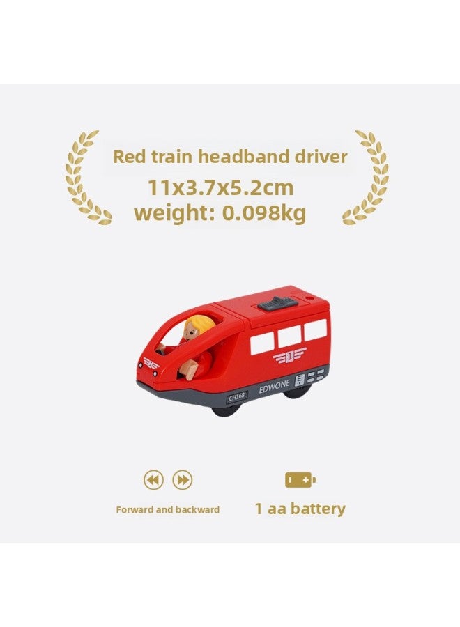 Connectable Metal Thomas Magnetic Alloy Electric Miniature Train Head Children's Toy Highden Car Head Carriage Collection-Color:Red Belt Driver Locomotive  - Image 1