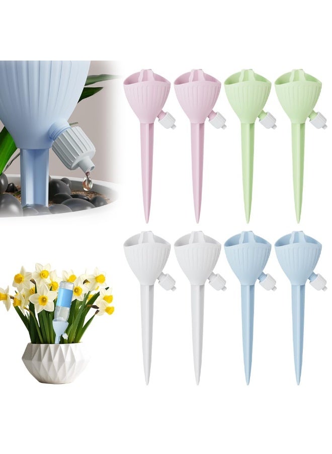 8 قطع من المسامير ذاتية الري للنباتات، نظام تحكم أوتوماتيكي في ري النباتات مع صمام تدفق قابل للتعديل للحدائق الداخلية والخارجية - Image 1