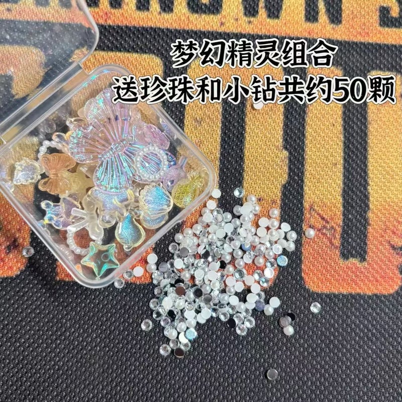 Ready Stock Children'S Christmas Stage Makeup Butterfly Flower Shell Sequin Makeup Face Jewelry Performance Makeup - Image 1