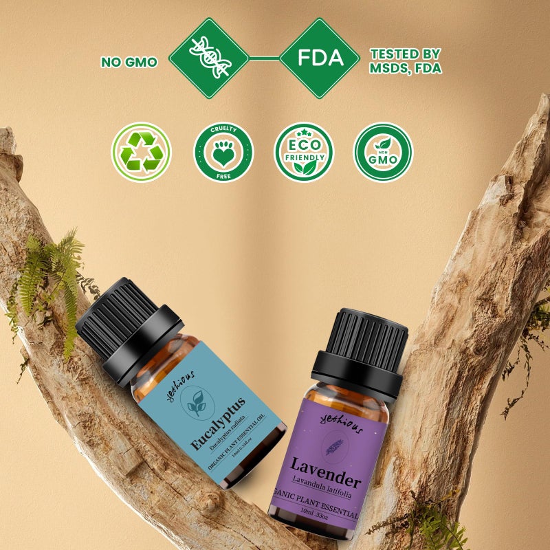 yethious Lavender Eucalyptus Essential Oil Organic Pure Plant Lavender Oil Essential Oil for Diffuser, Skin, Hair Care - Image 5