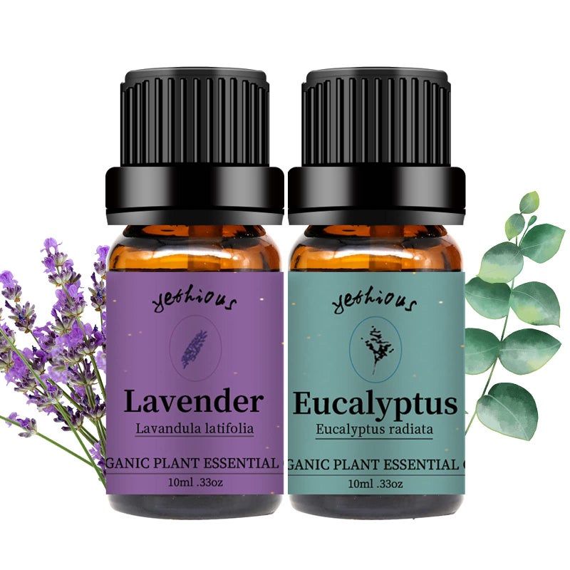 yethious Lavender Eucalyptus Essential Oil Organic Pure Plant Lavender Oil Essential Oil for Diffuser, Skin, Hair Care - Image 1