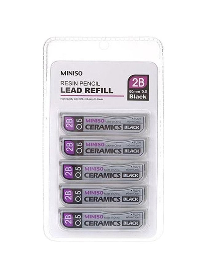 Miniso - Resin Pencil Lead Refills 2B 0.5 Black - Image 1