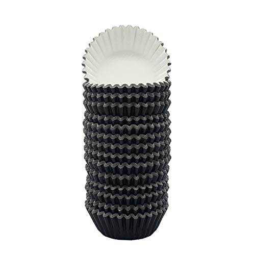 Mombake Mini Black Foil Cupcake Liners Muffin Baking Cups for Party and More, 300-Count - Image 3