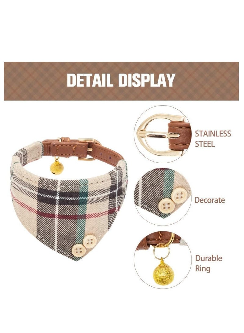 FengSVMA Bow Tie Dog Collar and Leash Set for Small Dogs - Adjustable Size with Golden Bell - Perfect for S - Image 4