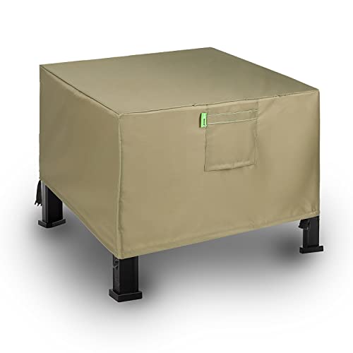 REDRICH Fire Pit Cover Square Heavy Duty Outdoor Firepit Cover Full Coverage Patio Outdoor Fireplace Cover Dustproof Anti UV and Waterproof 28L x 28W x 16H Brown - Image 1
