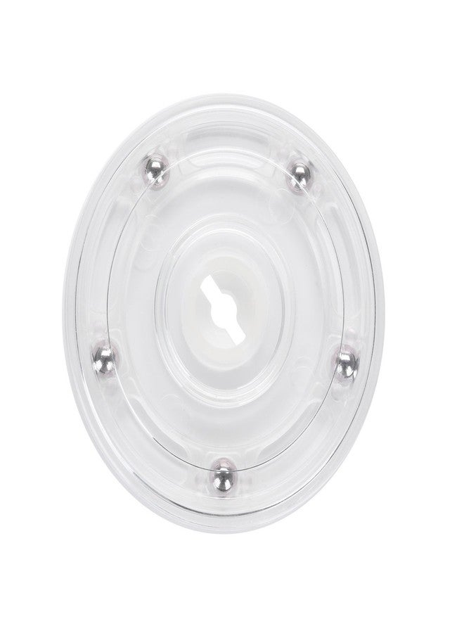TamBee 4PCS 3Inch Acrylic Lazy Susan Turntable Organizer Revolving Display Base White Acrylic for Spice Rack Table Cake Kitchen Pantry Decorating - Image 3