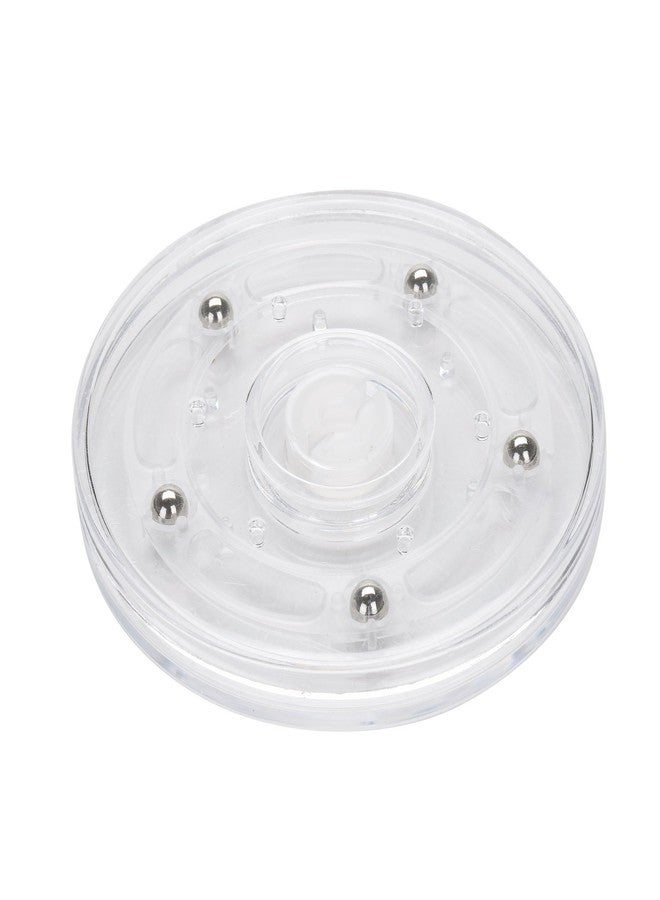 TamBee 4PCS 3Inch Acrylic Lazy Susan Turntable Organizer Revolving Display Base White Acrylic for Spice Rack Table Cake Kitchen Pantry Decorating - Image 2