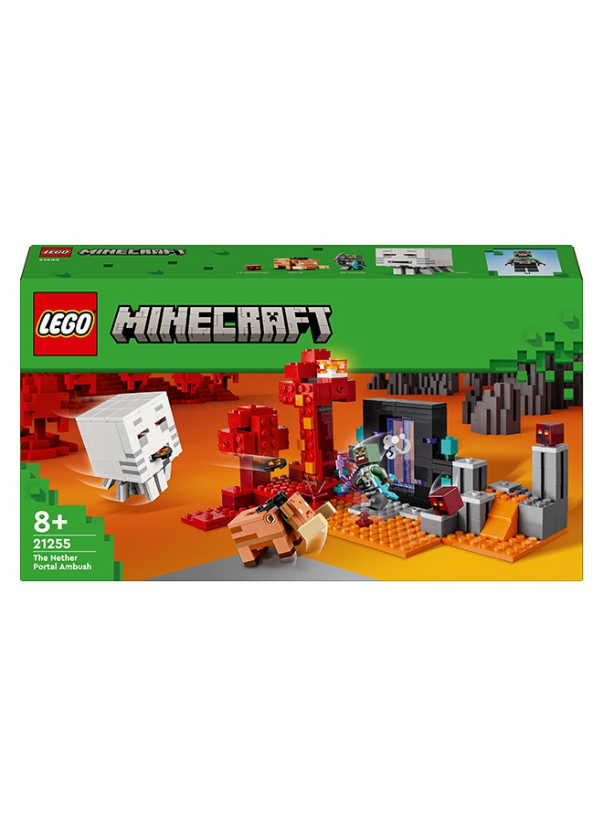 LEGO 21255 Minecraft The Nether Portal Ambush Adventure Set, Building Toy For Kids And Gamers With Battle Scenes And Iconic Characters, Gift For Boys And Girls 8 Years Old And Over (352 Pieces)  - Image 2