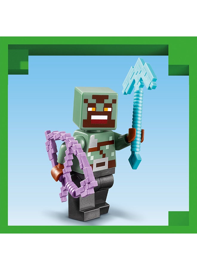 21255 Minecraft The Nether Portal Ambush Adventure Set, Building Toy For Kids And Gamers With Battle Scenes And Iconic Characters, Gift For Boys And Girls 8 Years Old And Over (352 Pieces)