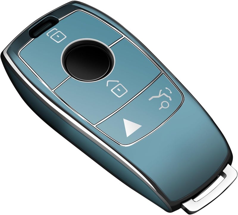 Tukellen for Mercedes Benz Key fob Cover,Special Soft TPU Key Case Protector Compatible with 2017-2023 E-Class 2018-2021 S-Class 2019-2023 A-Class C-Class G-Class-Storm Blue - Image 1