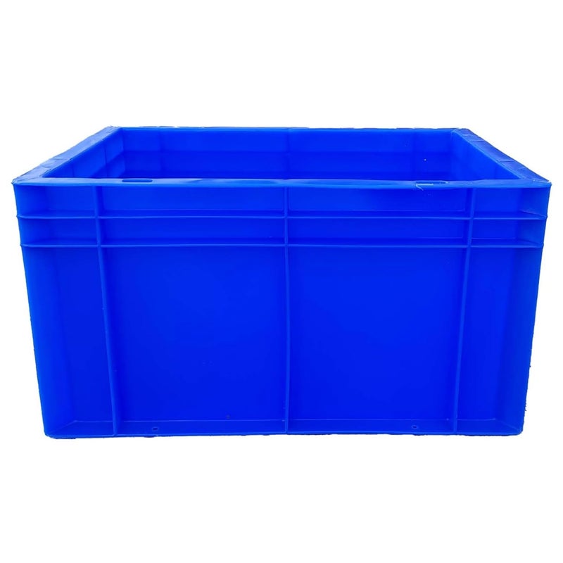 SINGHAL صندوق بلاستيكي محمول متعدد الاستخدامات سِنجال ثقيل الوزن باللون الأزرق 40x30x22 سم عبوة من 6 صناديق للتخزين سلة للتخزين حاوية للخضار والفواكه والحليب - Image 5