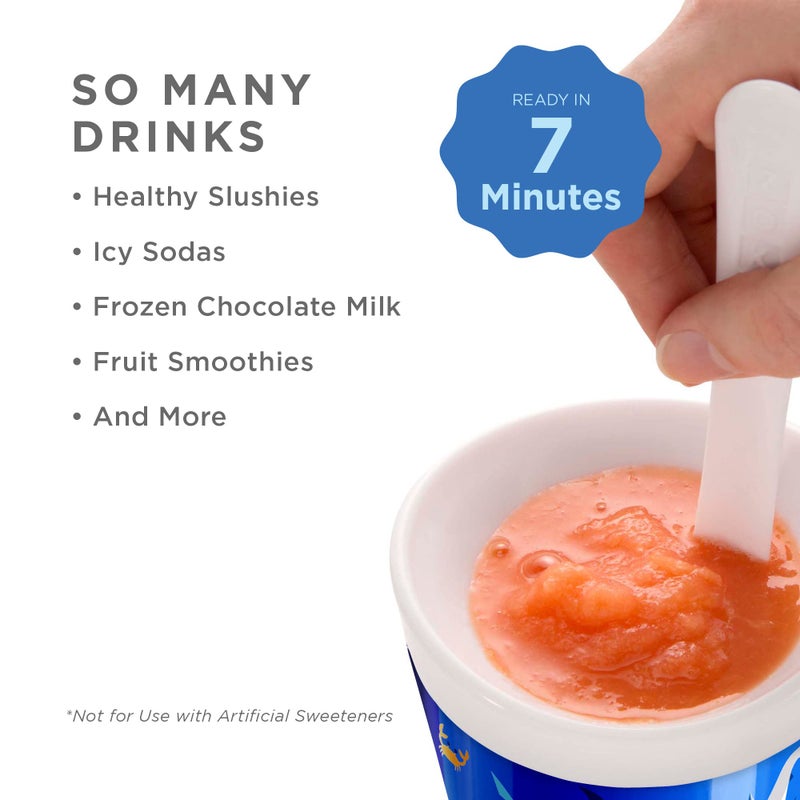 ZOKU Original Slush and Shake Maker, Slushy Cup for Quick Frozen Homemade Single-Serving Slushies, Fruit Smoothies, and Milkshakes in Minutes, BPA-free, Shark - Image 3