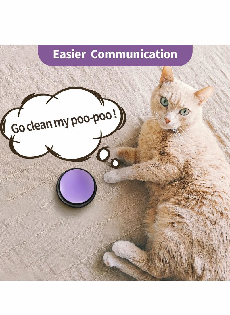 Excefore - Recordable Dog Buttons,Dog Buttons for Communication Pet Training Buzzer, 20 Second Record & Playback Dog Talking Button Set Funny Gift for Cat Pet Training Office Home Game(4 Packs) - Image 1