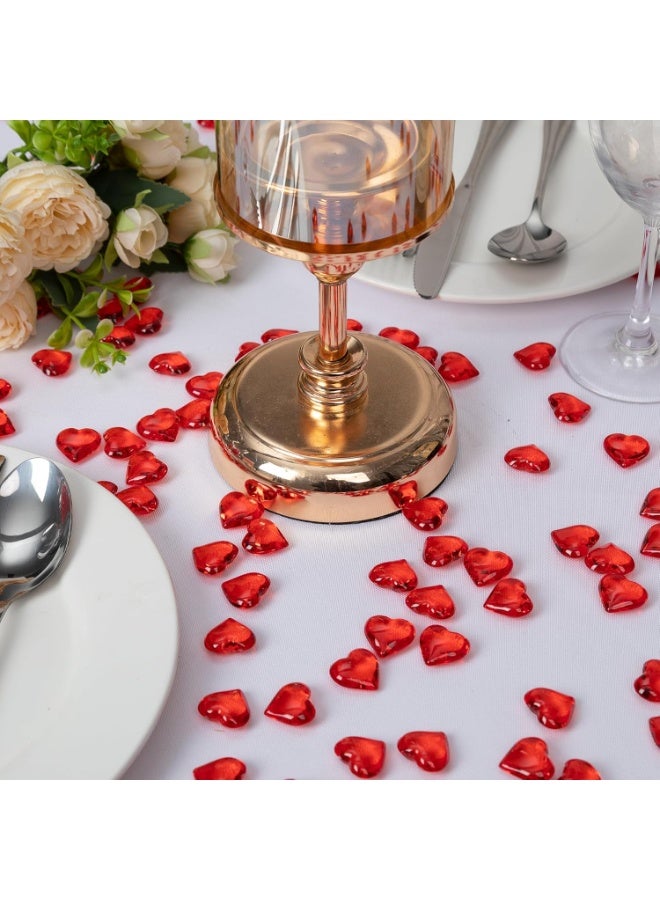 AiFanS 225PCS Red Heart Shaped Marbles â€“ Acrylic Heart Gems for Vase Fillers, Table Scatter, Home DÃ©cor & Centerpieces, Perfect for Valentine's Day Decorations - Image 3