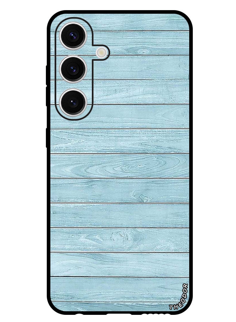 Theodor Protective Case Anti Scratch Shock Proof Bumper Cover For Samsung Galaxy S24 Plus Light Blue Wood - Image 1