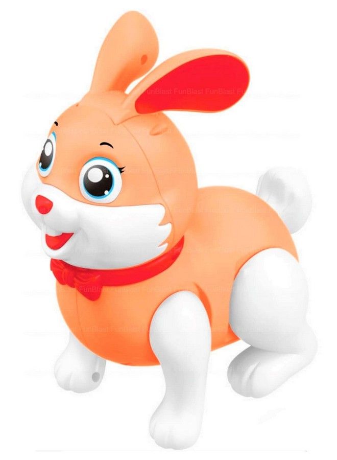 FunBlast Dancing Rabbit Toy Musical Rabbit Toy With Flashing Light And Sound Funny Bunny Toys For Kids Light And Sound Toys For Kids Boys Girls Birthday Gift Toys For Kids (Orange) - Image 2
